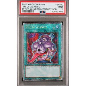 POT OF AVARICE 1ST ED-QUARTER CENTURY SCR. 2024 YU-GI-OH! RA03 MINT 9